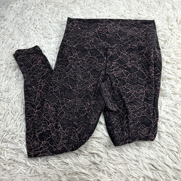 Lululemon Align Pant *Full Length Lacescape Spanish Rose Black - Picture 1 of 5